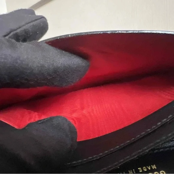 Authentic Vintage Sherry Black Nano Clutch Gucci Crossbody Purse Wallet Bag - Picture 10 of 16